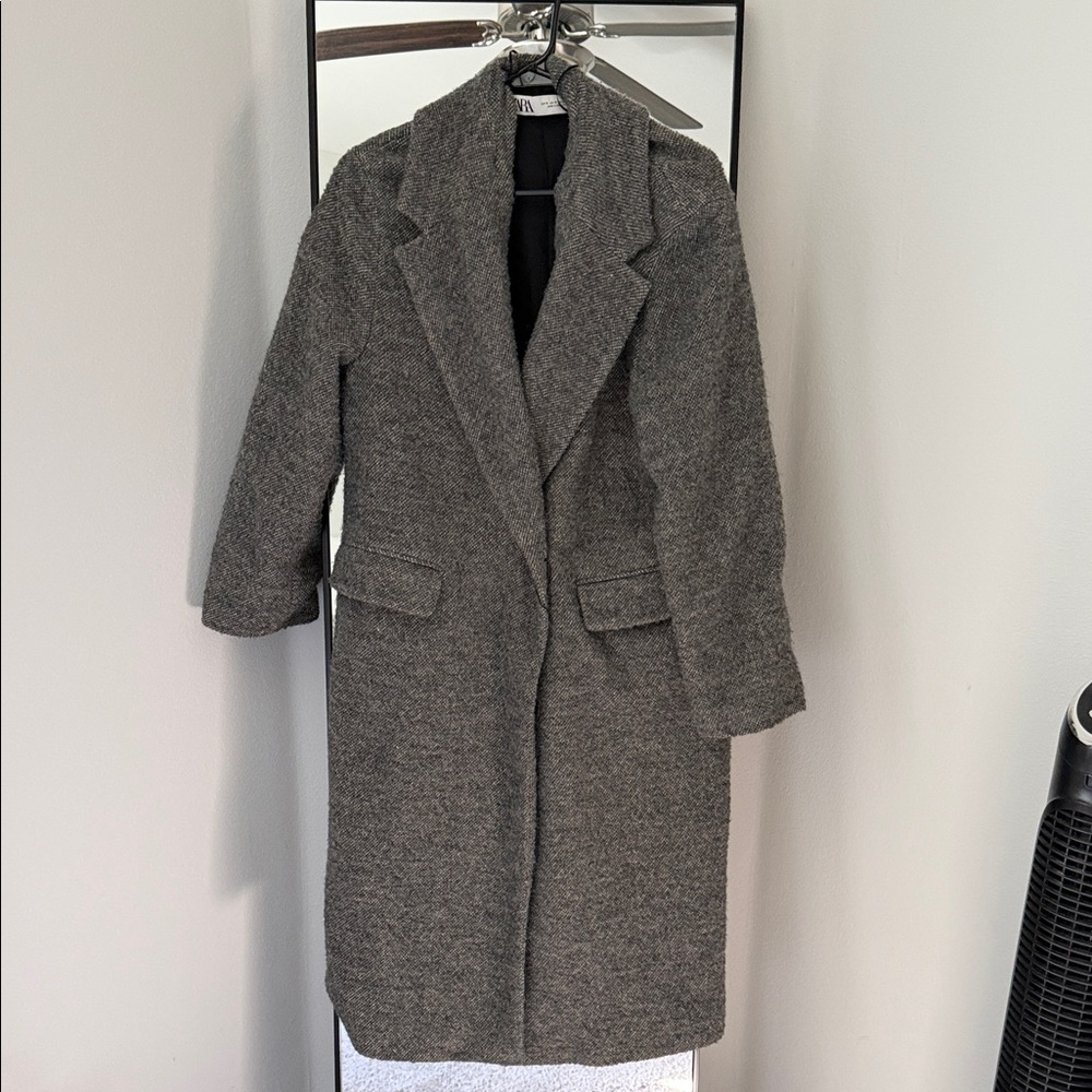 Zara Charcoal Trench Coat